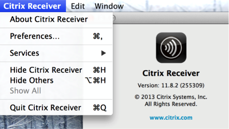 citrix receiver for mac preferences